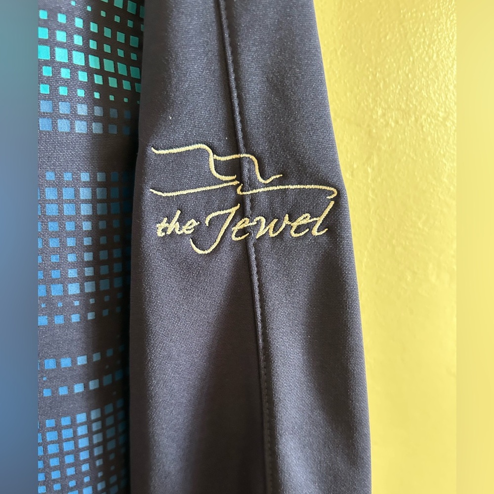 Puma Men’s Navy and Teal Quarter-Zip Pullover from The Jewel Golf Club - Picture 2 of 12